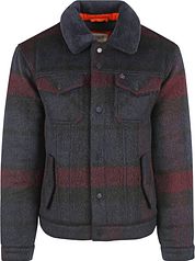Scotch & Soda Trucker Jacket Checks Navy