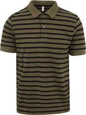 Sun68 Polo Shirt Stripes Green