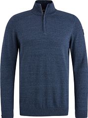 Vanguard Pullover Half Zip Melange Dark Blue