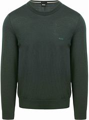 BOSS Pull Botto Wool Dark Green
