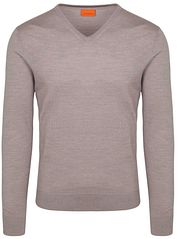 Suitable Merino Pullover V-Neck Greige