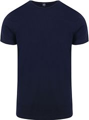 Suitable Ota T-shirt Round Neck Navy 2-Pack
