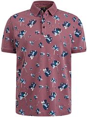 Vanguard Polo Shirt Piqué Flowers Dark Pink