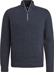 Vanguard Pullover Half Zip Structure Wool Mix Navy
