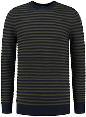 Dstrezzed Sweater Stripes Dark Green