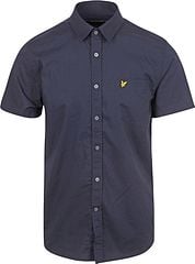 Lyle and Scott Short Sleeve Shirt Poplin Navy