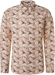 No Excess Linen Shirt Floral Print Multicolour
