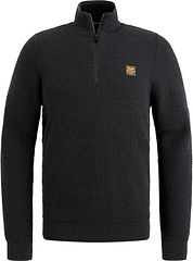 PME Legend Half Zip Sweater Mouliné Black