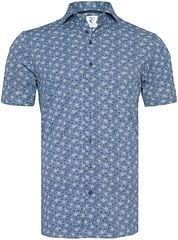 R2 Shirt Short Sleeves Print Dark Blue