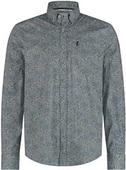 State Of Art Shirt Poplin Print Green