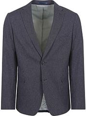 Suitable Blazer Linen Stripe Navy