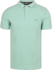 Superdry Piqué Polo Shirt Melange Light Green