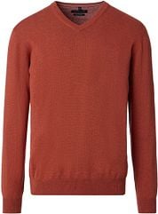 Casa Moda Pullover V-Neck Red Brick