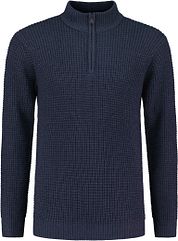 Dstrezzed Half Zip Sweater Dark Blue