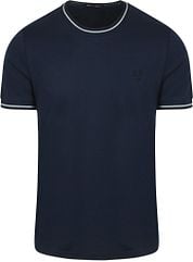 Fred Perry M1588 Twin Tipped T Shirt Navy