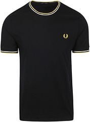 Fred Perry M1588 Twin Tipped T Shirt Navy