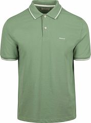 Gant Tipping Piqué Polo Shirt Green