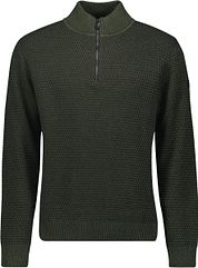 No Excess Half Zipper Dark Green