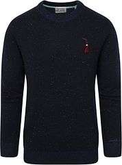 Scotch and Soda Pullover Mix Wool Speckled Dark Blue