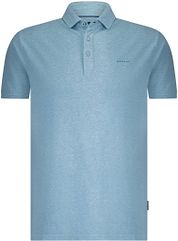  State of Art Poloshirt Piqué Melange Light Blue