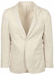 Suitable Blazer Linen Herringbone Ecru