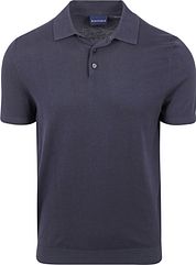 Suitable Knitted Polo Shirt Navy