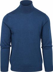 Suitable Merino Turtleneck Petrol Blue