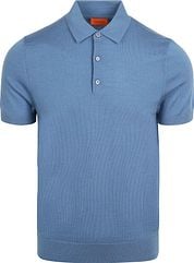 Suitable Polo Shirt Merino Wool Blue
