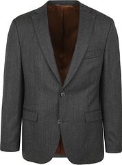 Suitable Prestige Sports Jacket Wool Herringbone Grey