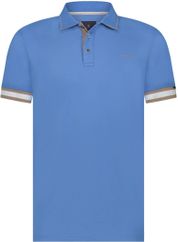 State Of Art Piqué Polo Shirt Plain Blue
