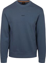 BOSS Pull Smallcrew Blue