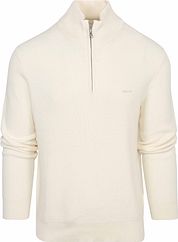 Gant Halfzip Pullover Wool Mix Ecru