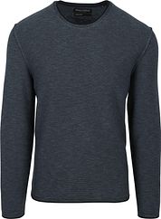 Marc O'Polo Pullover Crewneck Cotton/Linen Dark Blue