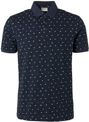 No Excess Polo Print Dark Blue