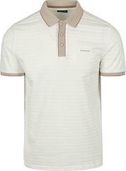  State of Art Poloshirt Jersey Structured Stripe White