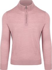 Suitable Merino Half Zip Sweater Pink