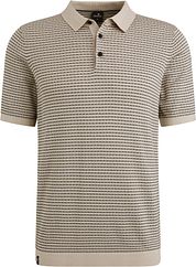 Vanguard Knitted Polo Shirt Print Beige