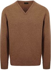 William Lockie V-Neck Lambswool Driftwood