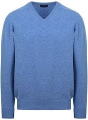 William Lockie V-Neck Lambswool Jeans Melange