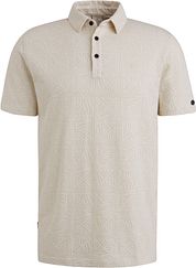 Cast Iron Polo Shirt Jacquard Print Ecru