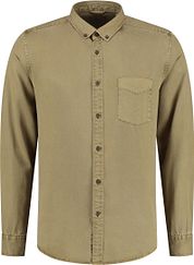 Dstrezzed Shirt Garment Dyed Tencel Khaki