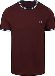 Fred Perry M1588 Twin Tipped T Shirt Bordeaux