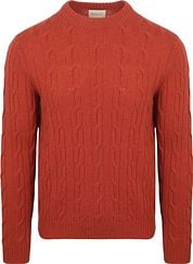 Gant Pullover Crewneck Lambswool Cable Modern Rust