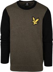 Lyle & Scott Sweater Logo Olive Green