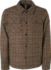 No Excess Cardigan Check Khaki