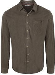 No Excess Fine Corduroy Shirt Dark Clay