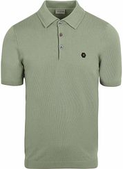 No Excess Knitted Polo Shirt Green