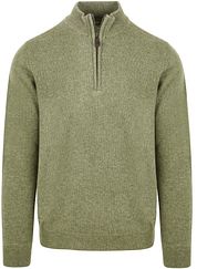 Suitable Half Zip Pullover Lambswool Light Green