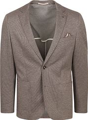 Suitable Sports Jacket Fame Pied de Poule Brown