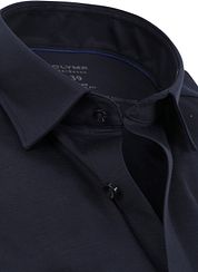 OLYMP Luxor Modern Fit Jersey Stretch 24/Seven Navy Shirt
